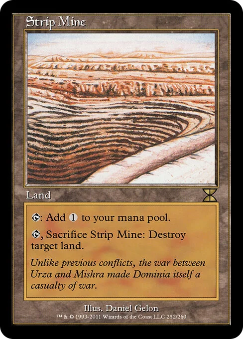 Strip Mine, carta Magic di tipo Land illustrata da Daniel Gelon