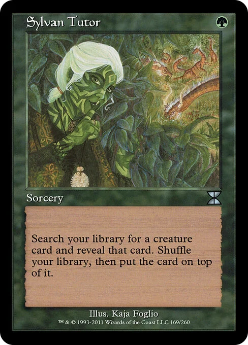 Sylvan Tutor, carta Magic di tipo Sorcery illustrata da Kaja Foglio