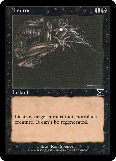 Terror, carta Magic di tipo Instant illustrata da Ron Spencer