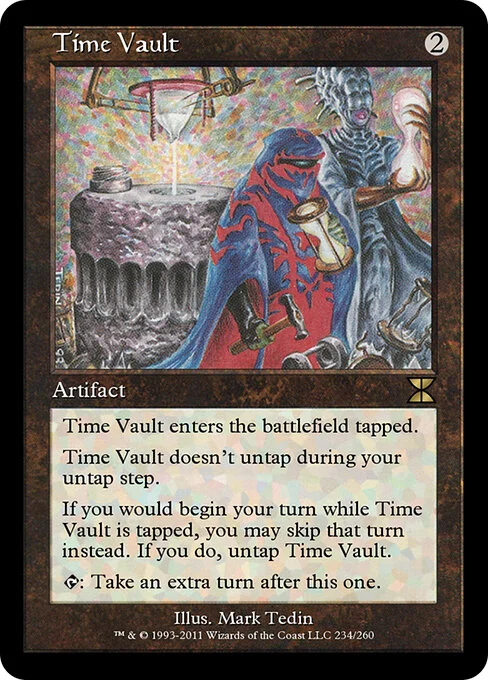 Time Vault, carta Magic di tipo Artifact illustrata da Mark Tedin