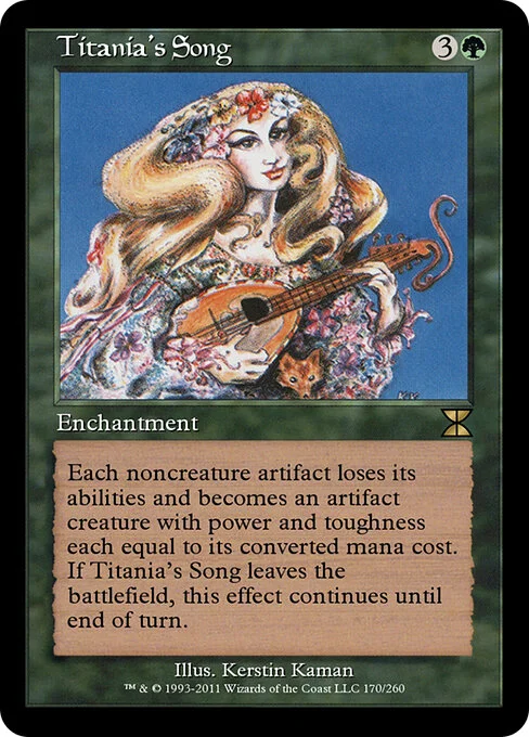 Titania's Song, carta Magic di tipo Enchantment illustrata da Kerstin Kaman