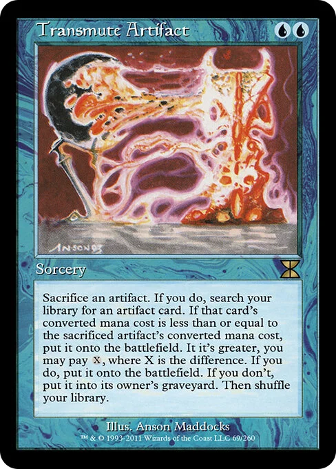 Transmute Artifact, carta Magic di tipo Sorcery illustrata da Anson Maddocks