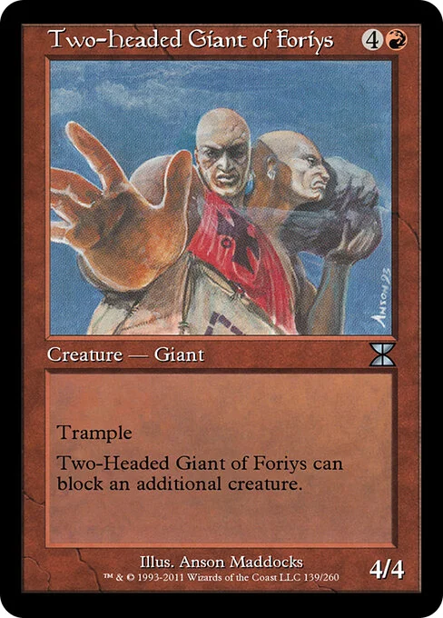 Two-Headed Giant of Foriys, carta Magic di tipo Creature — Giant illustrata da Anson Maddocks