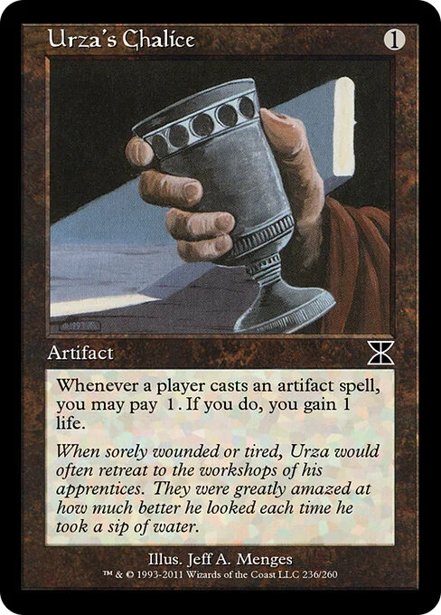 Urza's Chalice, carta Magic di tipo Artifact illustrata da Jeff A. Menges