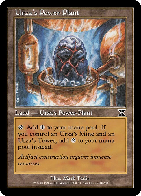 Urza's Power Plant, carta Magic di tipo Land — Urza's Power-Plant illustrata da Mark Tedin