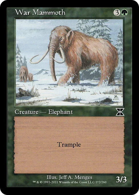 War Mammoth, carta Magic di tipo Creature — Elephant illustrata da Jeff A. Menges