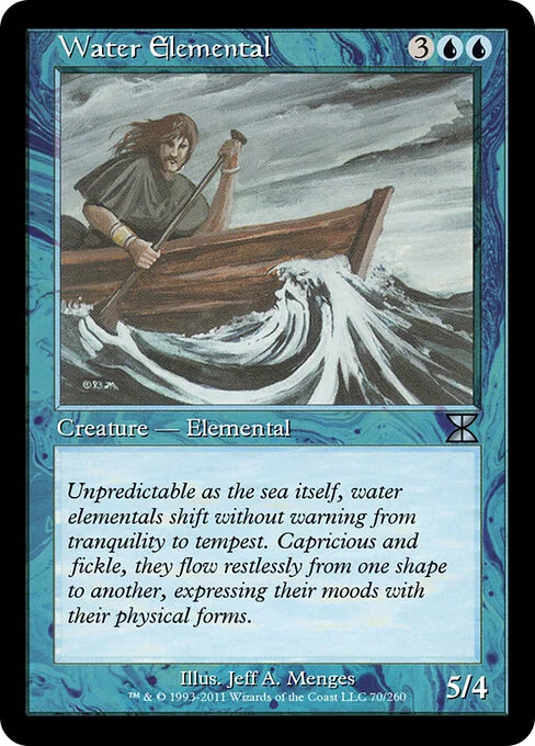 Water Elemental, carta Magic di tipo Creature — Elemental illustrata da Jeff A. Menges