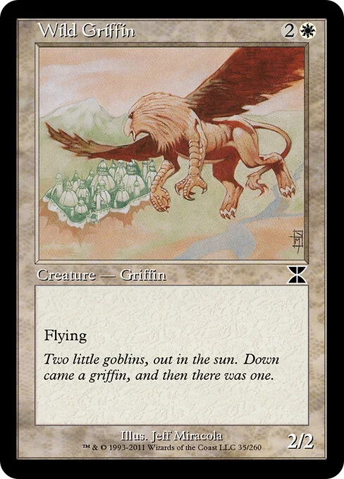 Wild Griffin, carta Magic di tipo Creature — Griffin illustrata da Jeff Miracola