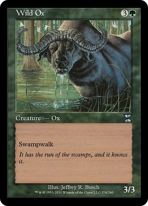 Wild Ox, carta Magic di tipo Creature — Ox illustrata da Jeffrey R. Busch