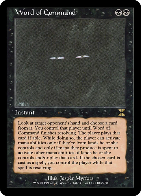 Word of Command, carta Magic di tipo Instant illustrata da Jesper Myrfors