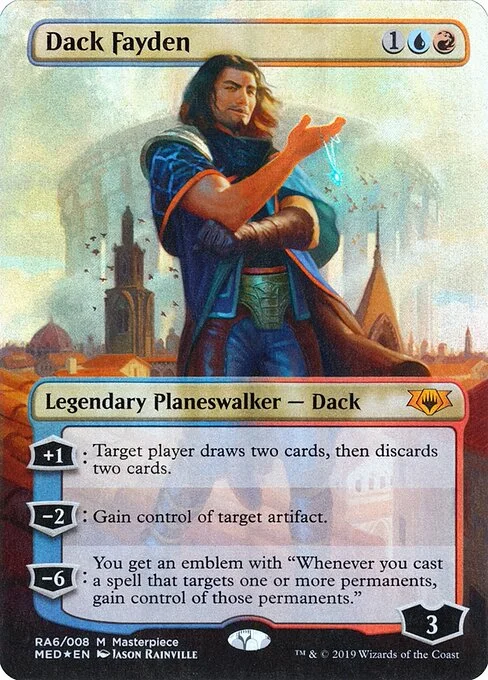 Dack Fayden, carta Magic di tipo Legendary Planeswalker — Dack illustrata da Jason Rainville
