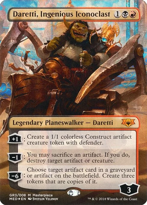 Daretti, Ingenious Iconoclast, carta Magic di tipo Legendary Planeswalker — Daretti illustrata da Svetlin Velinov