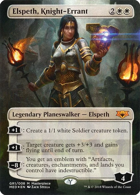 Elspeth, Knight-Errant, carta Magic di tipo Legendary Planeswalker — Elspeth illustrata da Zack Stella