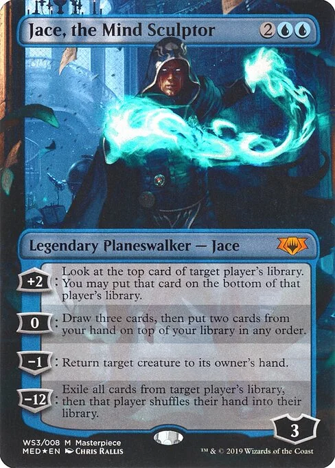 Jace, the Mind Sculptor, carta Magic di tipo Legendary Planeswalker — Jace illustrata da Chris Rallis