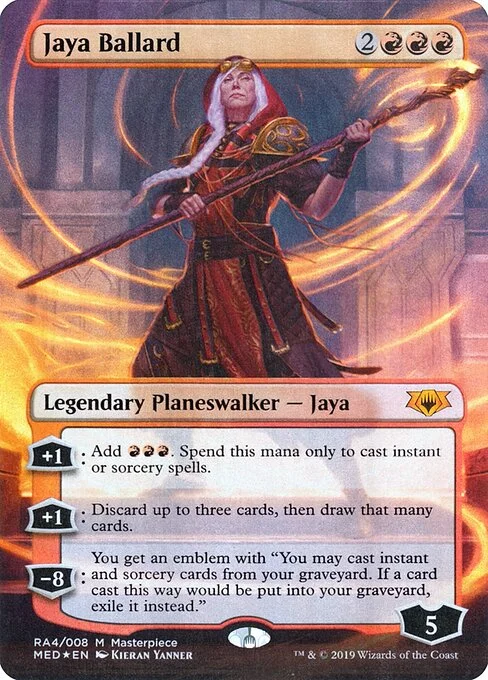 Jaya Ballard, carta Magic di tipo Legendary Planeswalker — Jaya illustrata da Kieran Yanner