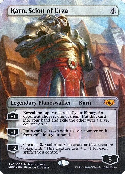 Karn, Scion of Urza, carta Magic di tipo Legendary Planeswalker — Karn illustrata da Adam Paquette
