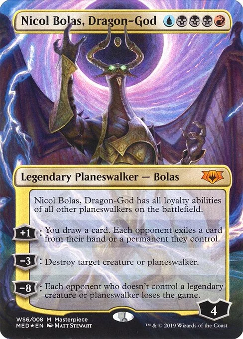 Nicol Bolas, Dragon-God, carta Magic di tipo Legendary Planeswalker — Bolas illustrata da Matt Stewart