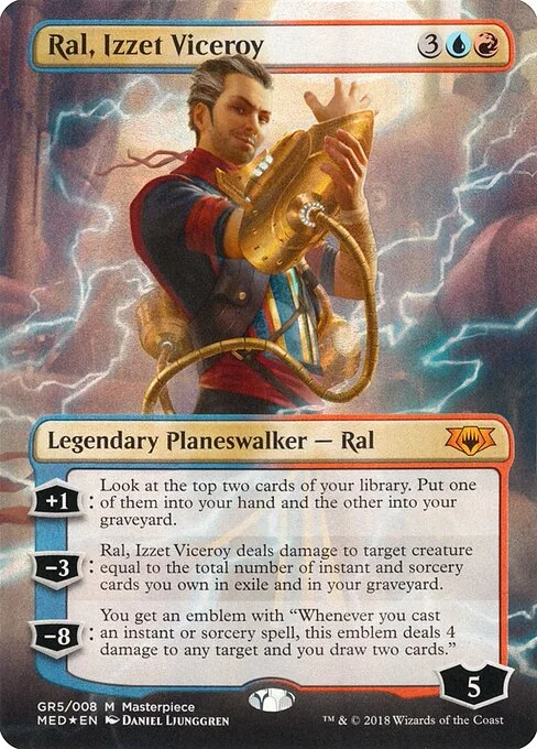 Ral, Izzet Viceroy, carta Magic di tipo Legendary Planeswalker — Ral illustrata da Daniel Ljunggren
