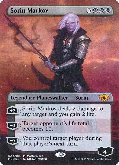 Sorin Markov, carta Magic di tipo Legendary Planeswalker — Sorin illustrata da Kieran Yanner