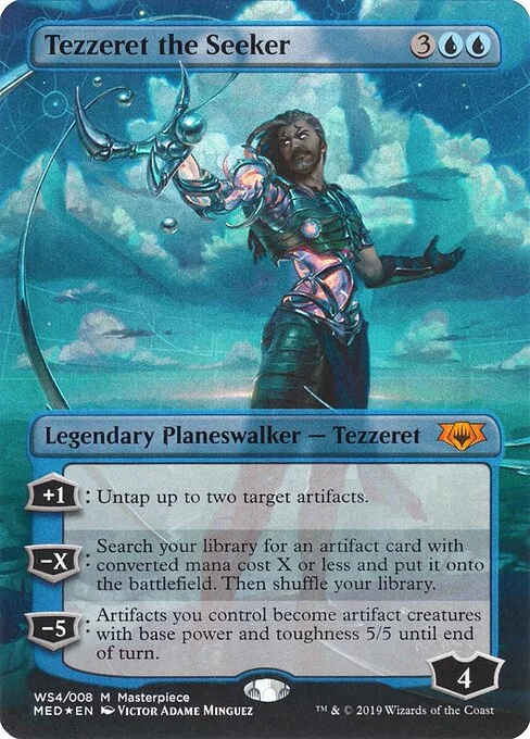 Tezzeret the Seeker, carta Magic di tipo Legendary Planeswalker — Tezzeret illustrata da Victor Adame Minguez
