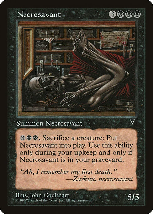Necrosavant, carta Magic di tipo Creature — Zombie Giant illustrata da John Coulthart