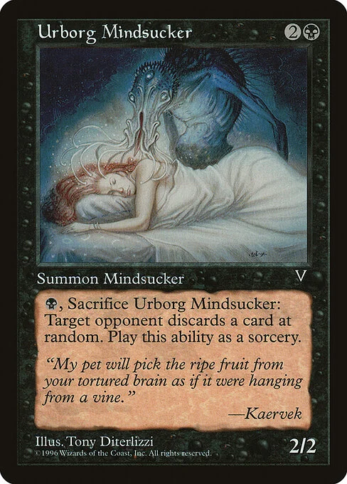 Urborg Mindsucker, carta Magic di tipo Creature — Horror illustrata da DiTerlizzi