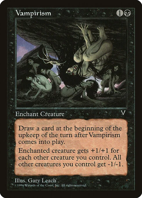 Vampirism, carta Magic di tipo Enchantment — Aura illustrata da Gary Leach