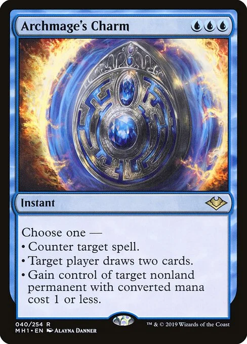 Archmage's Charm, carta Magic di tipo Instant illustrata da Alayna Danner