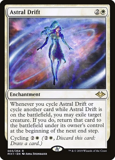Astral Drift, carta Magic di tipo Enchantment illustrata da Anna Steinbauer