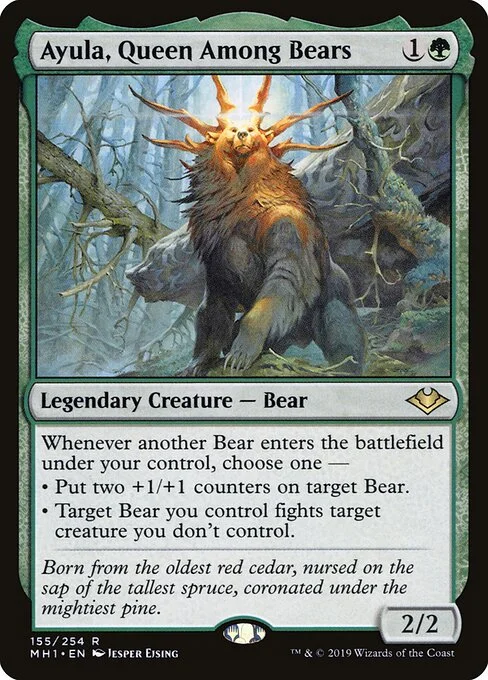 Ayula, Queen Among Bears, carta Magic di tipo Legendary Creature — Bear illustrata da Jesper Ejsing