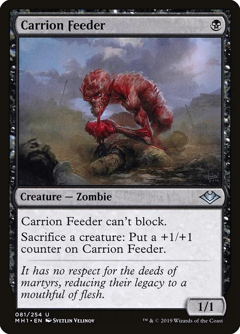 Carrion Feeder, carta Magic di tipo Creature — Zombie illustrata da Svetlin Velinov