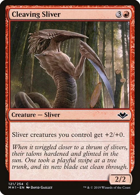 Cleaving Sliver, carta Magic di tipo Creature — Sliver illustrata da David Gaillet
