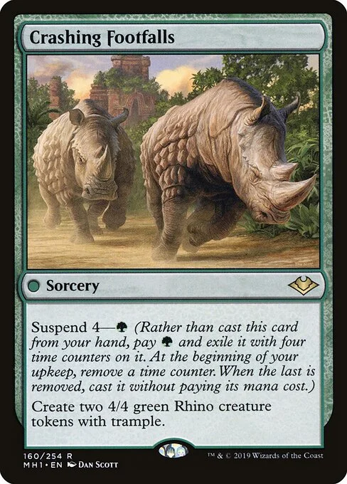 Crashing Footfalls, carta Magic di tipo Sorcery illustrata da Dan Murayama Scott