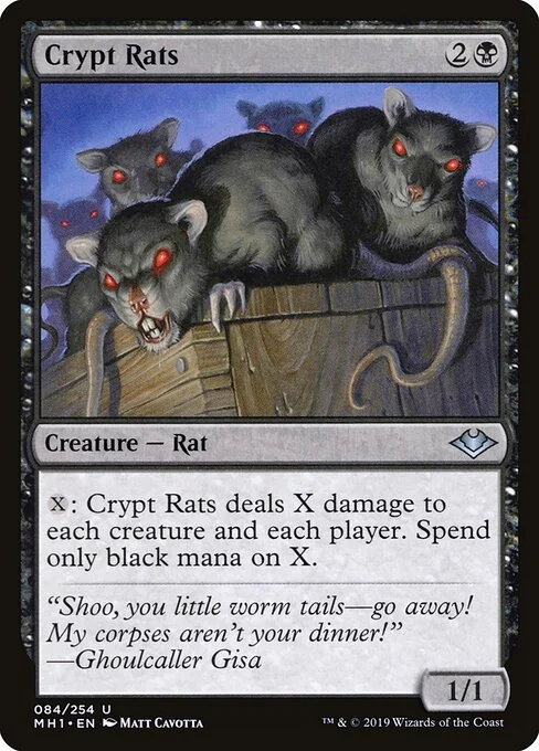 Crypt Rats, carta Magic di tipo Creature — Rat illustrata da Matt Cavotta