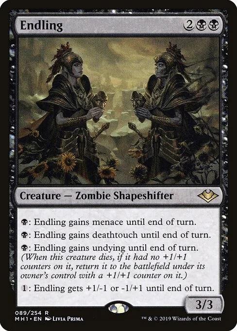 Endling, carta Magic di tipo Creature — Zombie Shapeshifter illustrata da Livia Prima