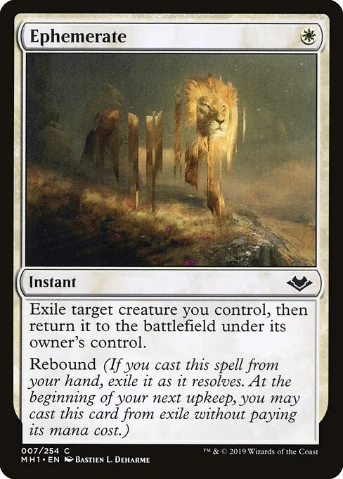 Ephemerate, carta Magic di tipo Instant illustrata da Bastien L. Deharme
