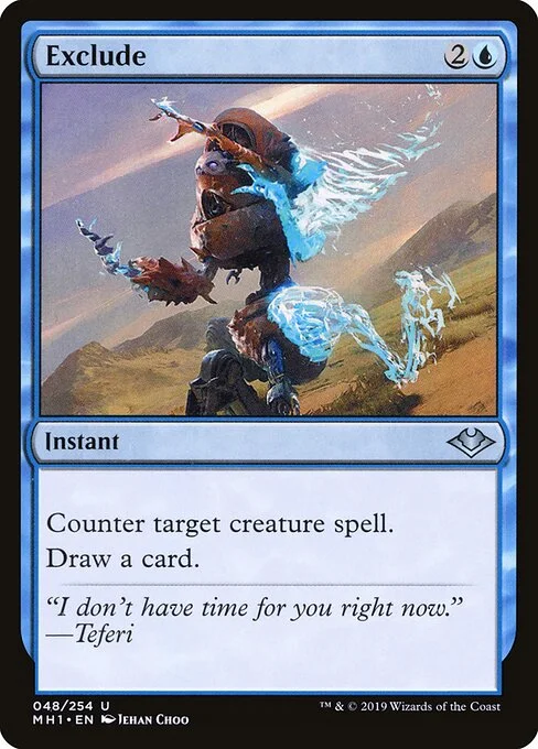 Exclude, carta Magic di tipo Instant illustrata da Jehan Choo