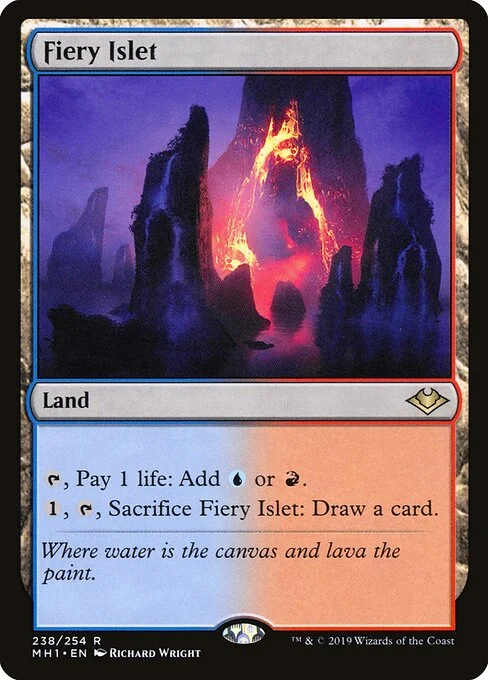 Fiery Islet, carta Magic di tipo Land illustrata da Richard Wright
