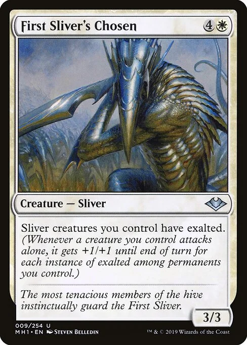 First Sliver's Chosen, carta Magic di tipo Creature — Sliver illustrata da Steven Belledin