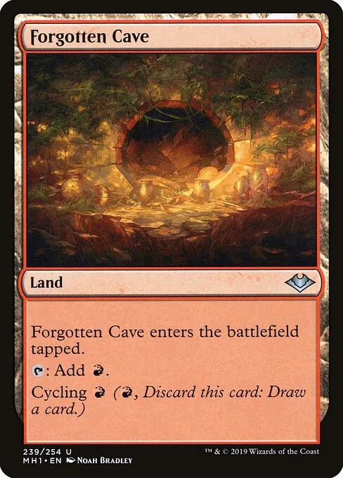 Forgotten Cave, carta Magic di tipo Land illustrata da Noah Bradley
