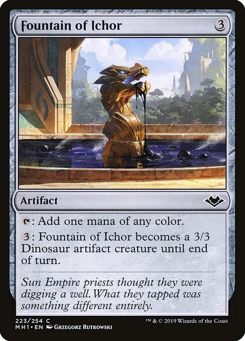Fountain of Ichor, carta Magic di tipo Artifact illustrata da Grzegorz Rutkowski