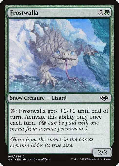 Frostwalla, carta Magic di tipo Snow Creature — Lizard illustrata da Lars Grant-West