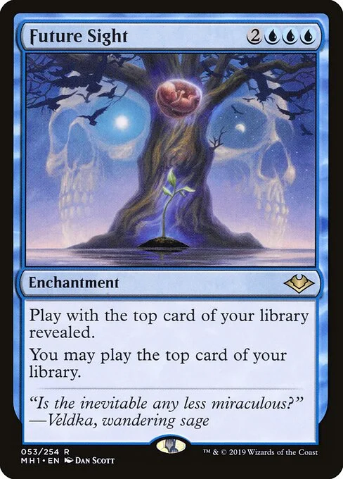 Future Sight, carta Magic di tipo Enchantment illustrata da Dan Murayama Scott