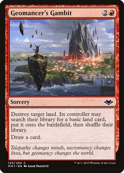 Geomancer's Gambit, carta Magic di tipo Sorcery illustrata da Adam Paquette