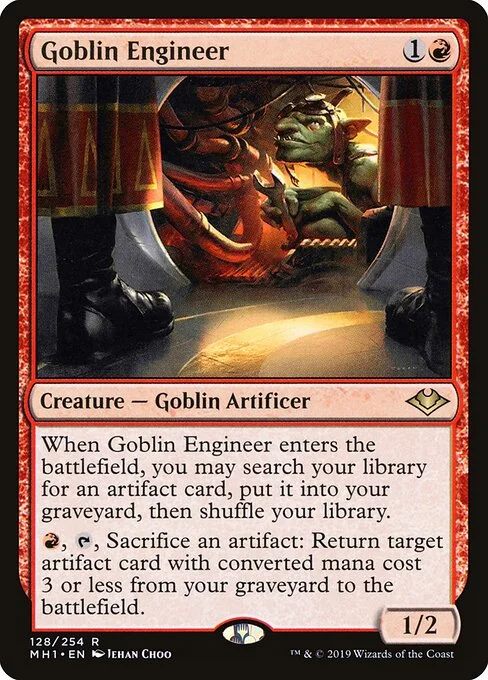 Goblin Engineer, carta Magic di tipo Creature — Goblin Artificer illustrata da Jehan Choo