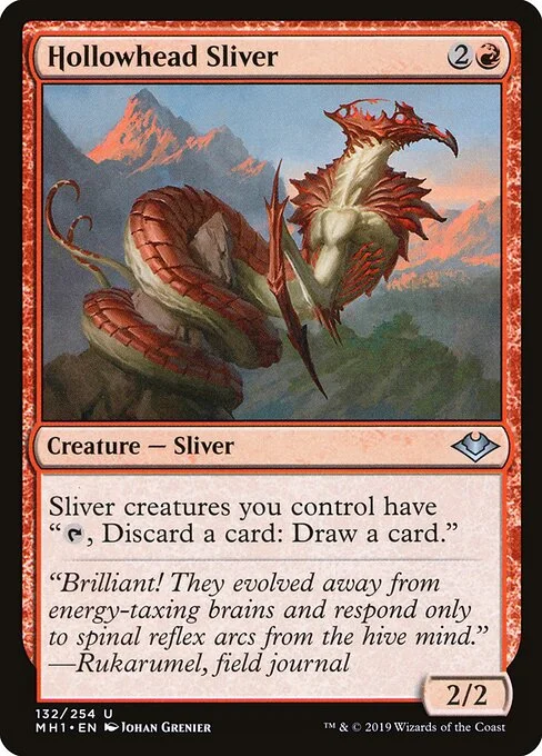 Hollowhead Sliver, carta Magic di tipo Creature — Sliver illustrata da Johan Grenier