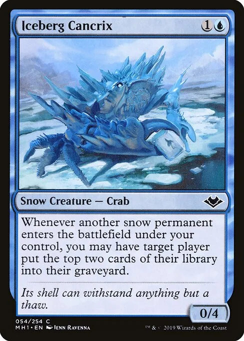 Iceberg Cancrix, carta Magic di tipo Snow Creature — Crab illustrata da Ravenna Tran