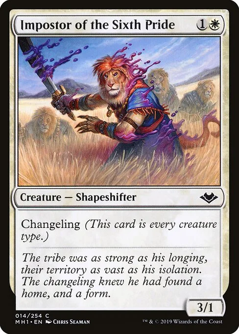 Impostor of the Sixth Pride, carta Magic di tipo Creature — Shapeshifter illustrata da Chris Seaman