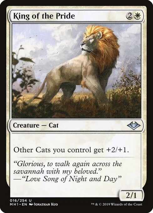 King of the Pride, carta Magic di tipo Creature — Cat illustrata da Jonathan Kuo
