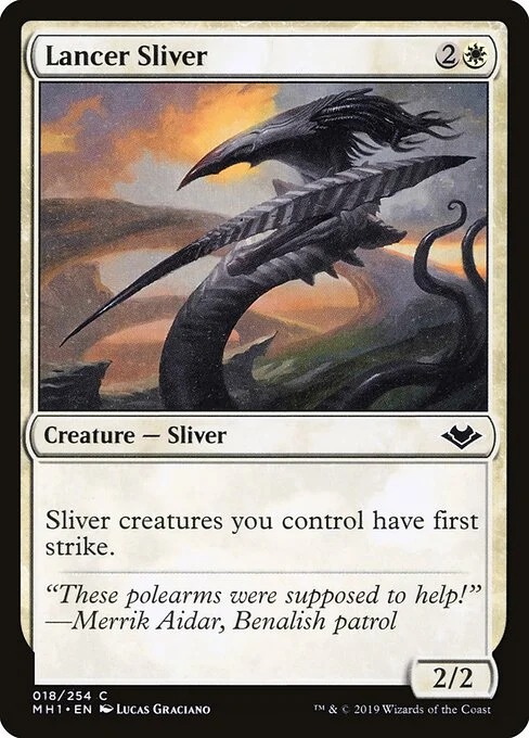 Lancer Sliver, carta Magic di tipo Creature — Sliver illustrata da Lucas Graciano